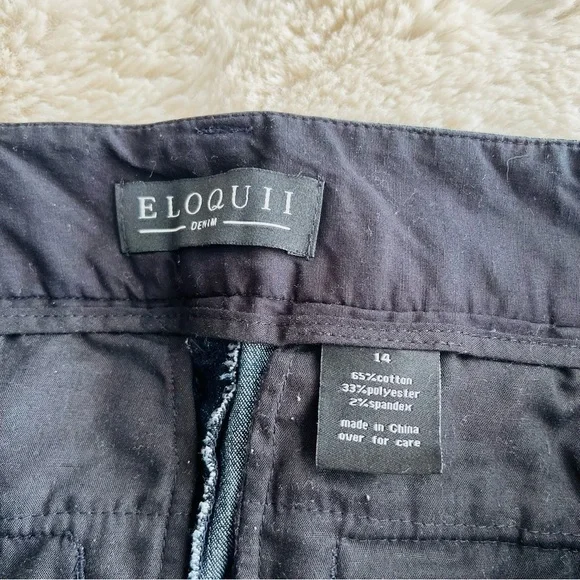 Eloquii dark wash mid rise cropped jeans - Picture 7 of 7